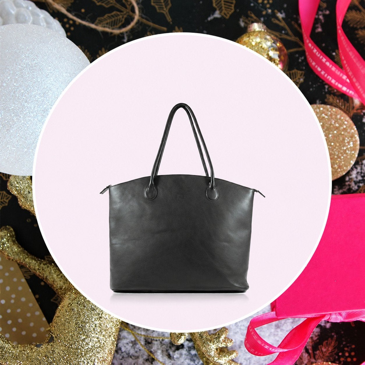 Zinzi Leren Shopper / Laptop Tas - NIEUW, Sieraden, Tassen en Uiterlijk, Ophalen, Nieuw, Zwart, Shopper