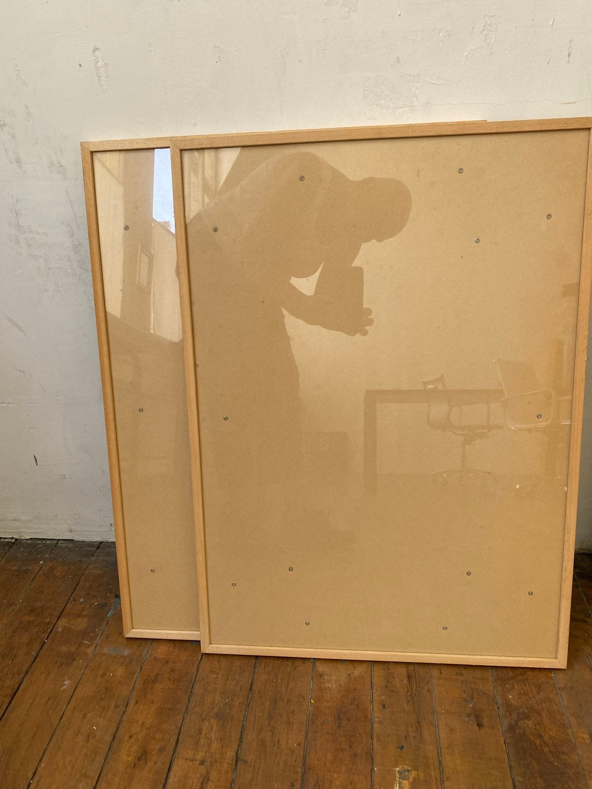 2x Houten fotolijst met glas - 52 x 72, Huis en Inrichting, Bruin, Gebruikt, Ophalen of Verzenden, Fotolijst