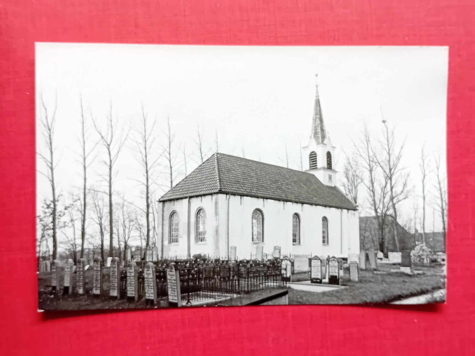 Oude foto kerk met kerkhof, Grootegast, Verzamelen, Foto's en Prenten, Ophalen of Verzenden