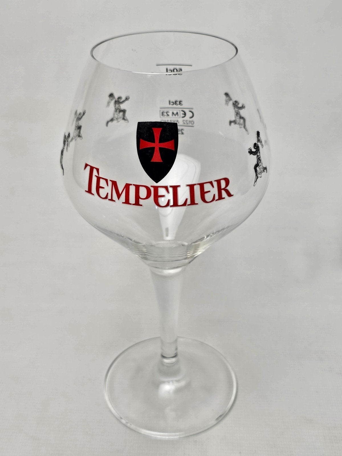 # Tempelier Bierglas 50cl - Authentiek Belgisch Voetglas, Verzamelen, Ophalen of Verzenden, Gebruikt, Bierglas