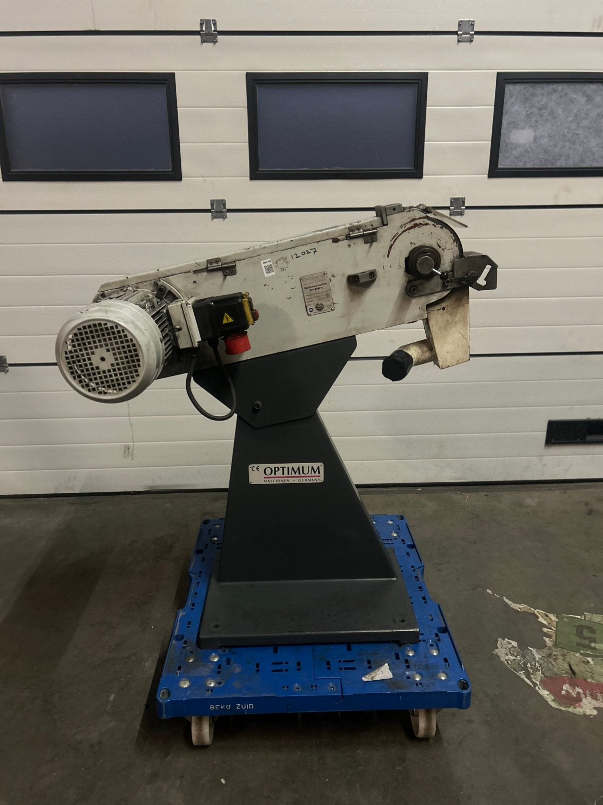 Bandschuurmachine Optimum Opti BSM 75 Professioneel, Ophalen, Zo goed als nieuw, 1200 watt of meer, Bandschuurmachine