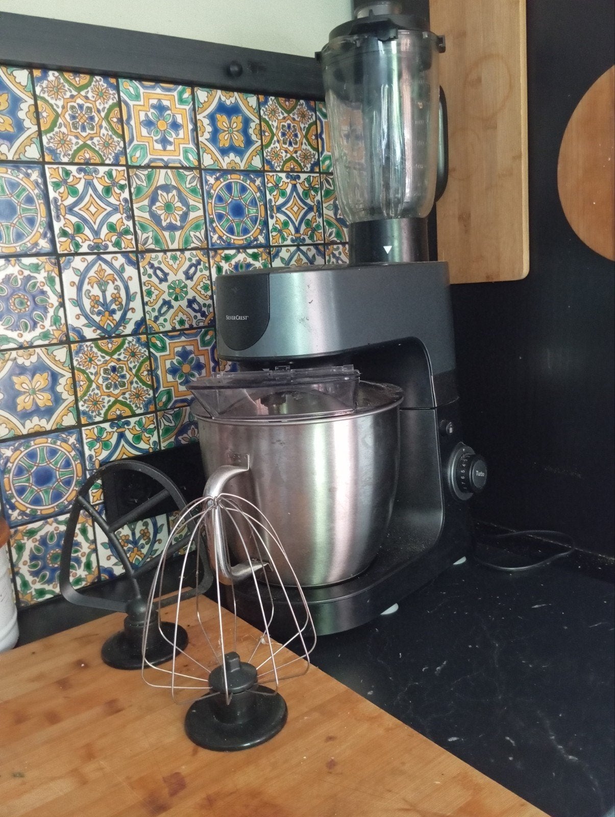 Silvercrest keukenmachine met blender en toebehoren, 2 tot 3 liter, Ophalen, Gebruikt, 3 snelheden of meer