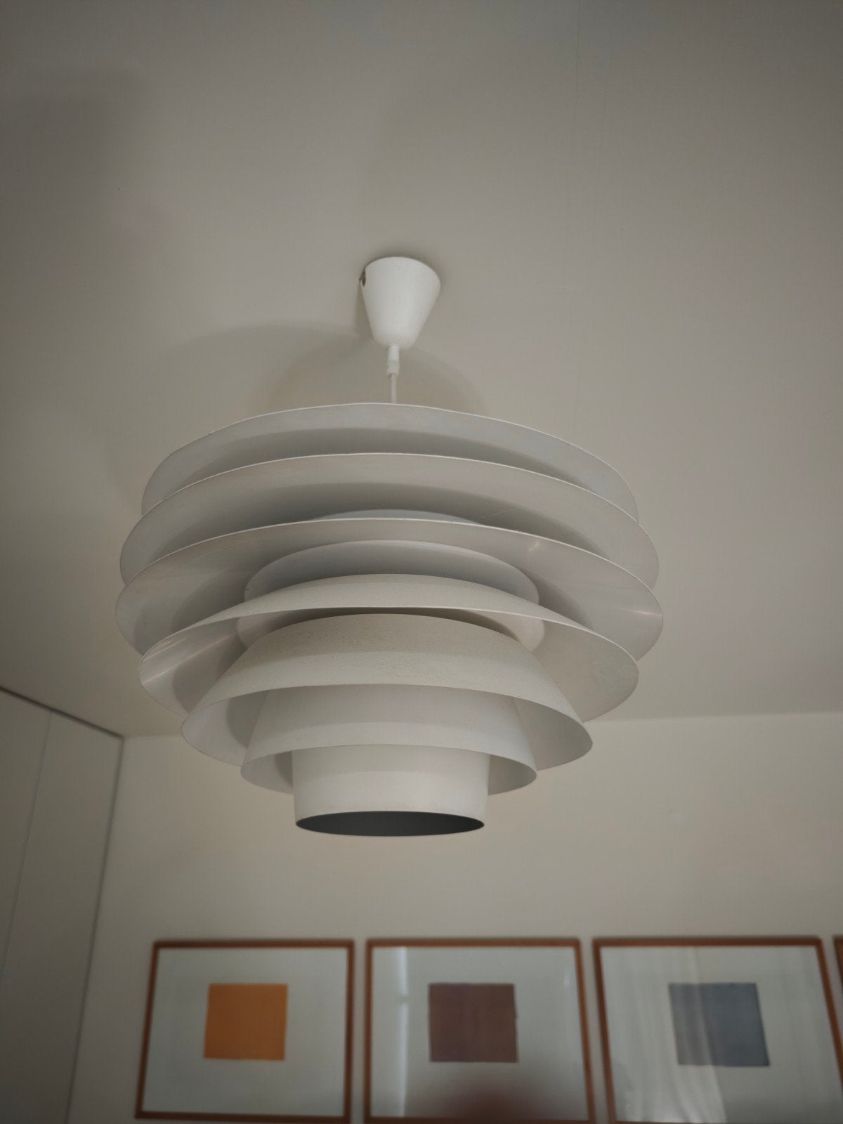 Vintage Verona  Sven Middelboe, 48x31 cm Plafondlamp, Gebruikt, Modern, Scandinavisch, Design, Metaal, E27 (groot)