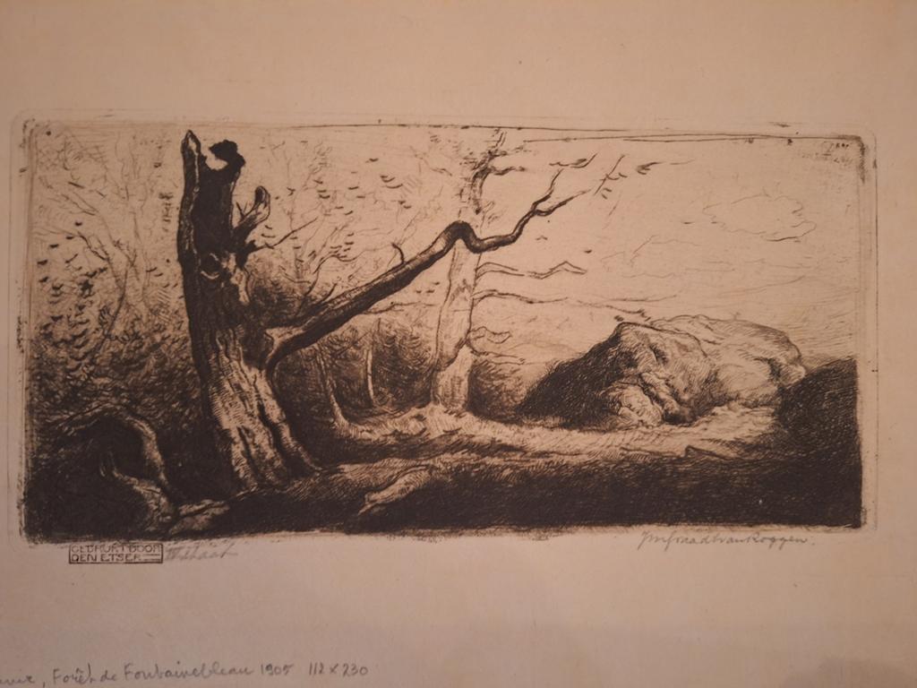 Ets van Graad van Roggen, oplage 10, Antiek en Kunst, Kunst | Etsen en Gravures, Ets, Gesigneerd, Origineel, Landschap, 1900 - 1949