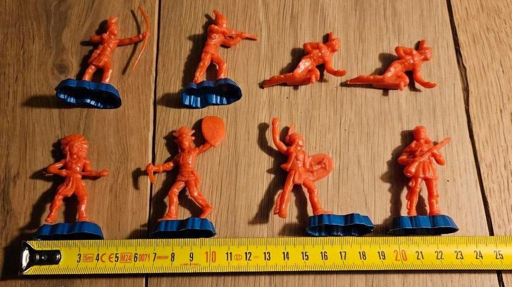 Cowboys & indianen verzamelen, vintage poppetjes 6 cm 1960 !, Ophalen of Verzenden, Gebruikt