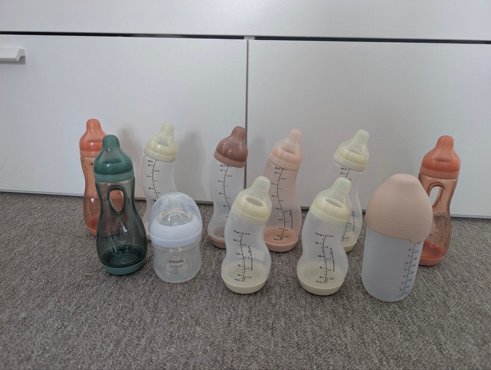 Mix van Difrax, Lovi en Philips Avent babyflessen, Ophalen, Gebruikt