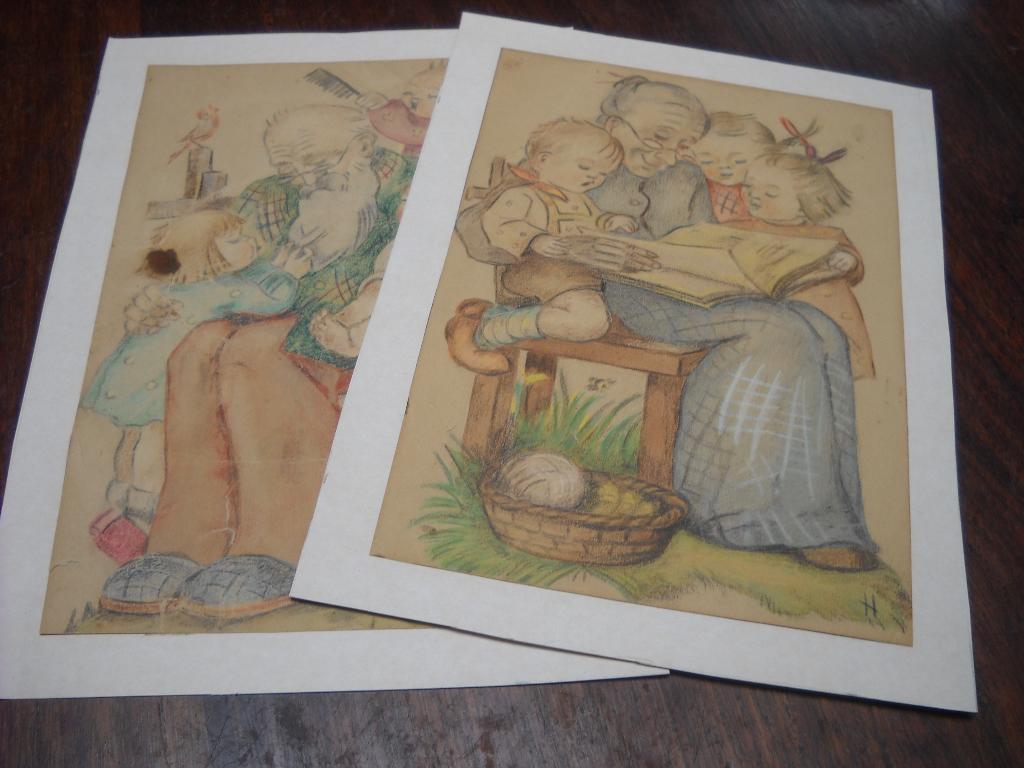 Hummel twee litho's, Ophalen of Verzenden