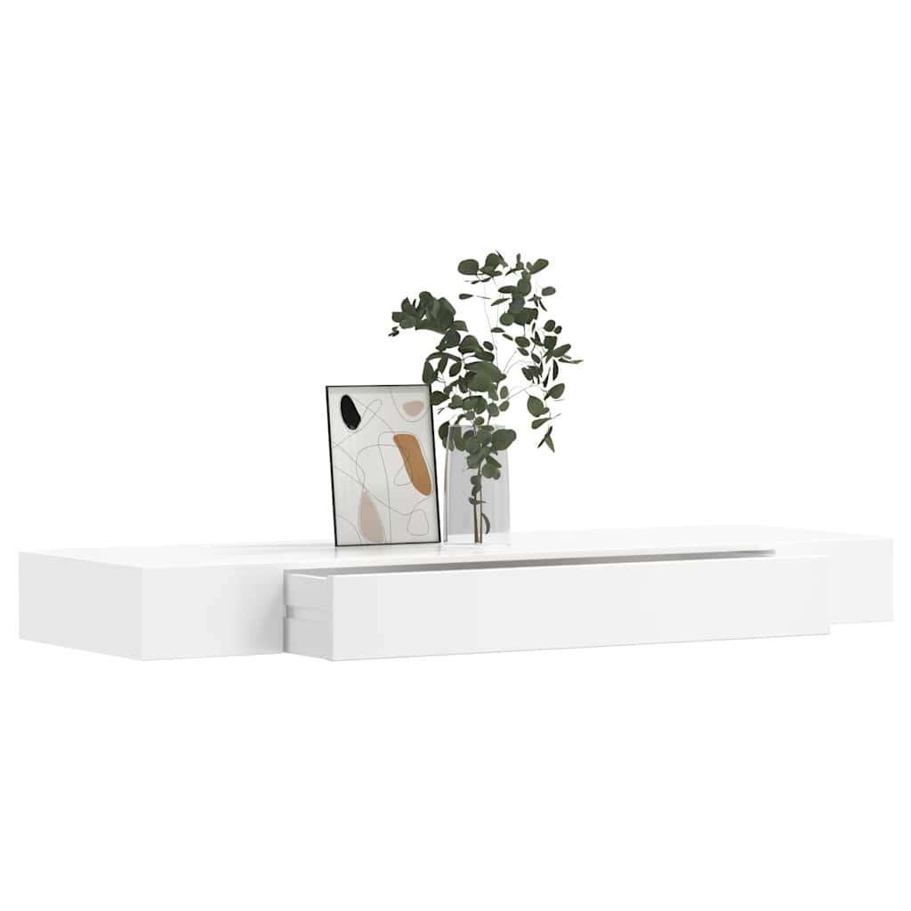 Wandplank + lade MDF zwevend wit 80 cm GRATIS BEZORGD!, Verzenden, Nieuw, Nvt, Nvt