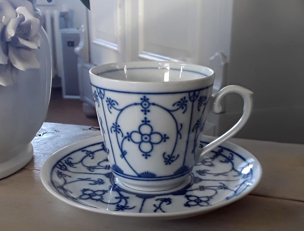 Kop en schotel Winterling Schwarzenbach blauw Saks Bavaria (, Huis en Inrichting, Ophalen of Verzenden, Zo goed als nieuw, Overige stijlen