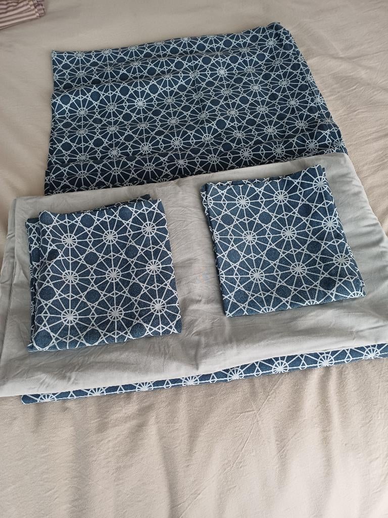 Dekbed overtrek set, Gebruikt, Blauw, Dekbedovertrek, Tweepersoons