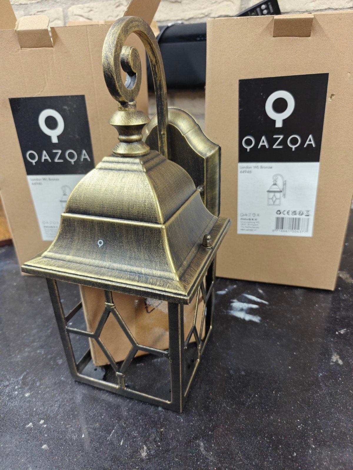 QAZQA Wandlamp London WL Brons - Klassieke Buitenverlichting, Overige materialen, Minder dan 50 watt, Wandlamp, Nieuw