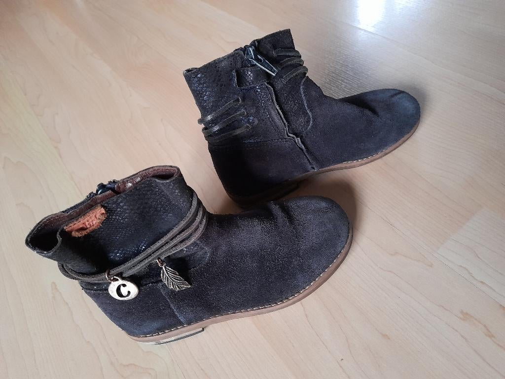 BLAUWE LAARZEN / SCHOENEN met rits maat 25 - 26, Ophalen of Verzenden, Zo goed als nieuw, Meisje, Laarzen