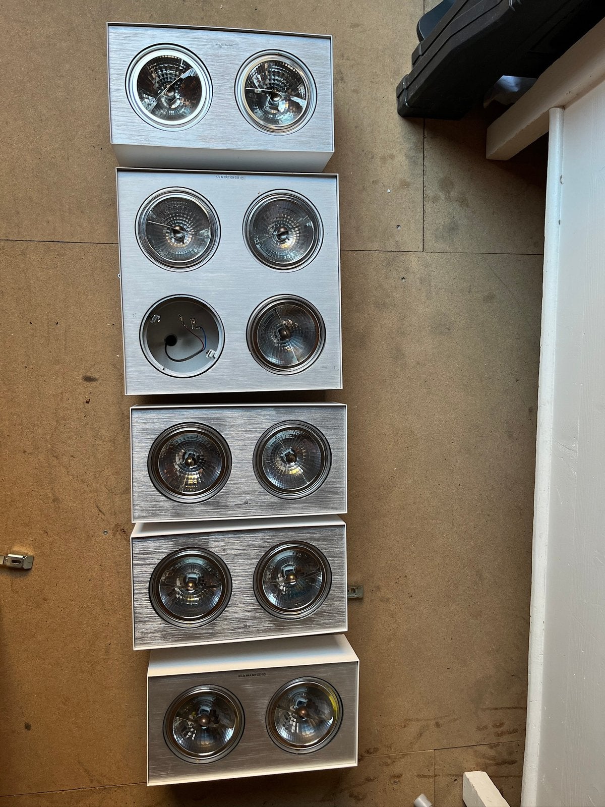 Hallogeen opbouw spots, Huis en Inrichting, Lampen | Spots, Ophalen of Verzenden, Gebruikt, Halogeen, Verstelbaar