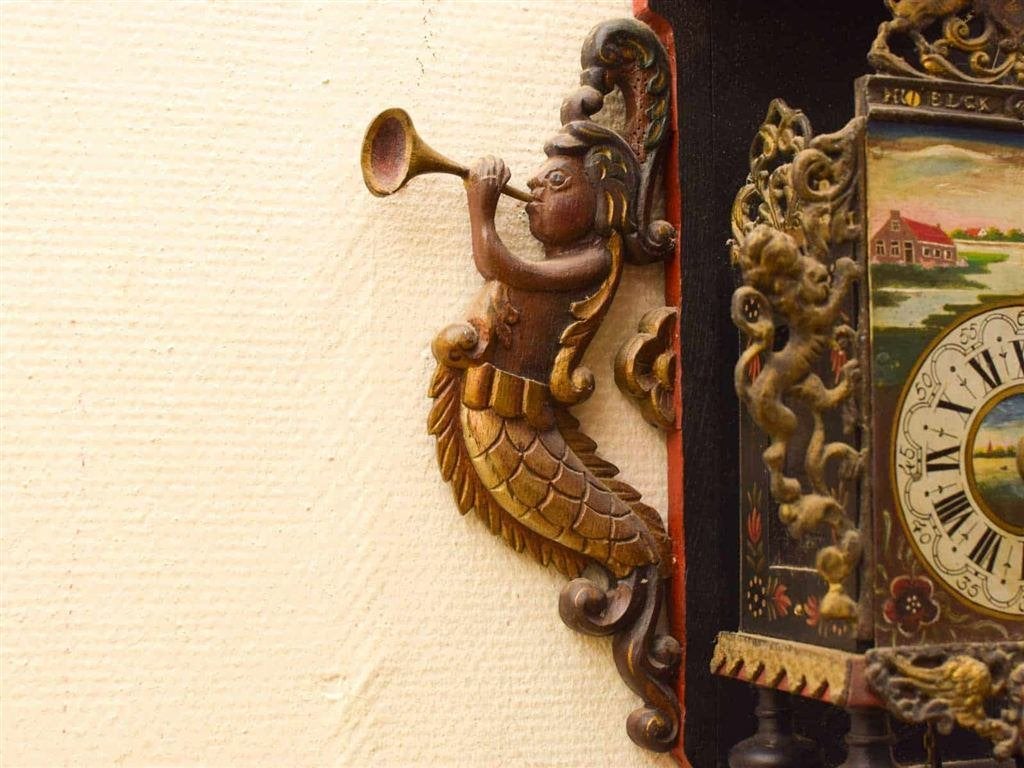 Friese stoelklok 53984, Ophalen of Verzenden, Gebruikt, Wandklok