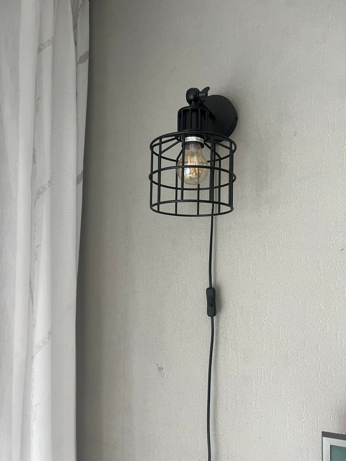 Muurlamp zwart, Ophalen, Zo goed als nieuw