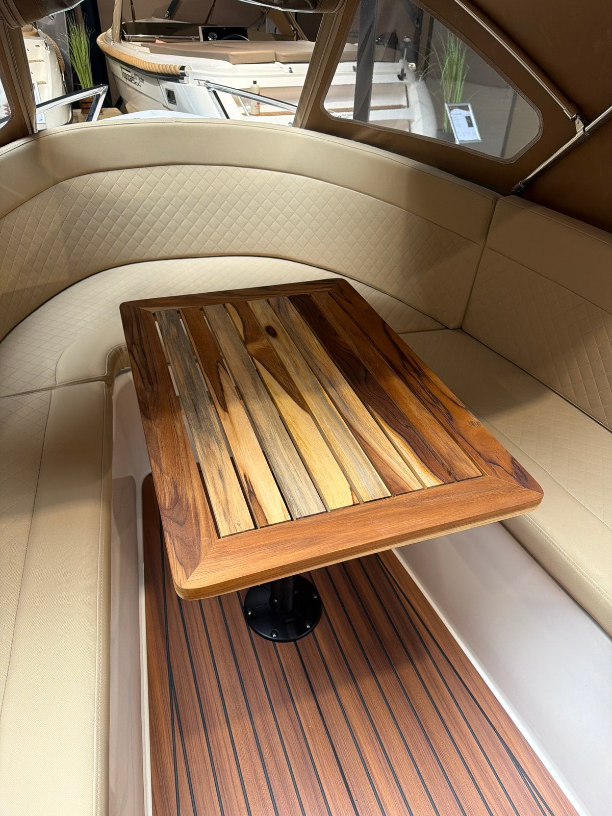 Teak boottafel 80x55x2,5, Watersport en Boten, Ophalen of Verzenden, Nieuw, Interieur en Kussens