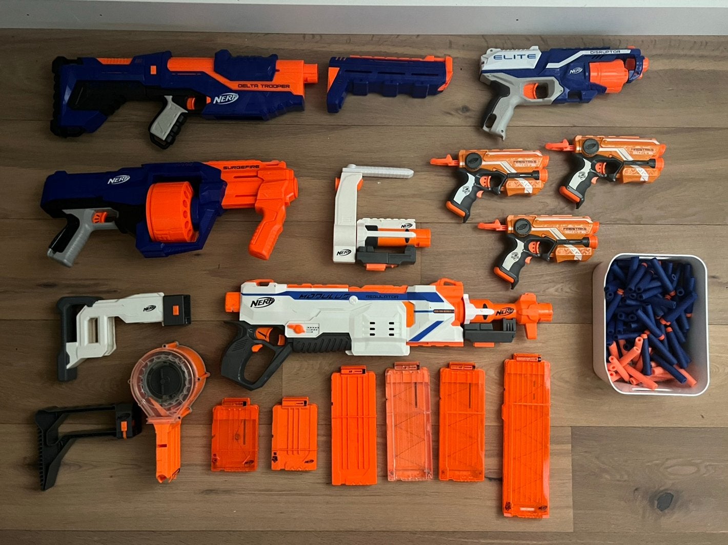 Grote Nerf Blaster Collectie met Accessoires en Darts, Ophalen, Gebruikt