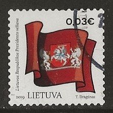Litouwen 31, vaandel, Verzenden, Overige landen, Gestempeld