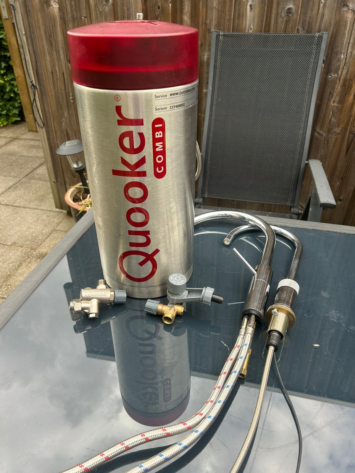 Quooker Combi 7 Liter met Quooker kranen perfecte staat, Doe-het-zelf en Verbouw, Geisers en Boilers, Zo goed als nieuw, Boiler