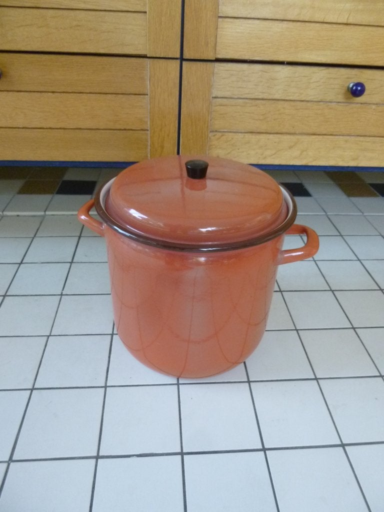 grote emaille pan voor soepen of andere lekkere dingen, Ophalen, Gebruikt, Emaille, Kookpan