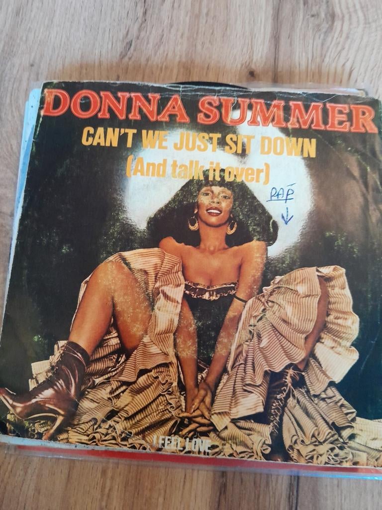 Donna summer 7inch can,t we just sit down, Ophalen of Verzenden, Zo goed als nieuw, Pop