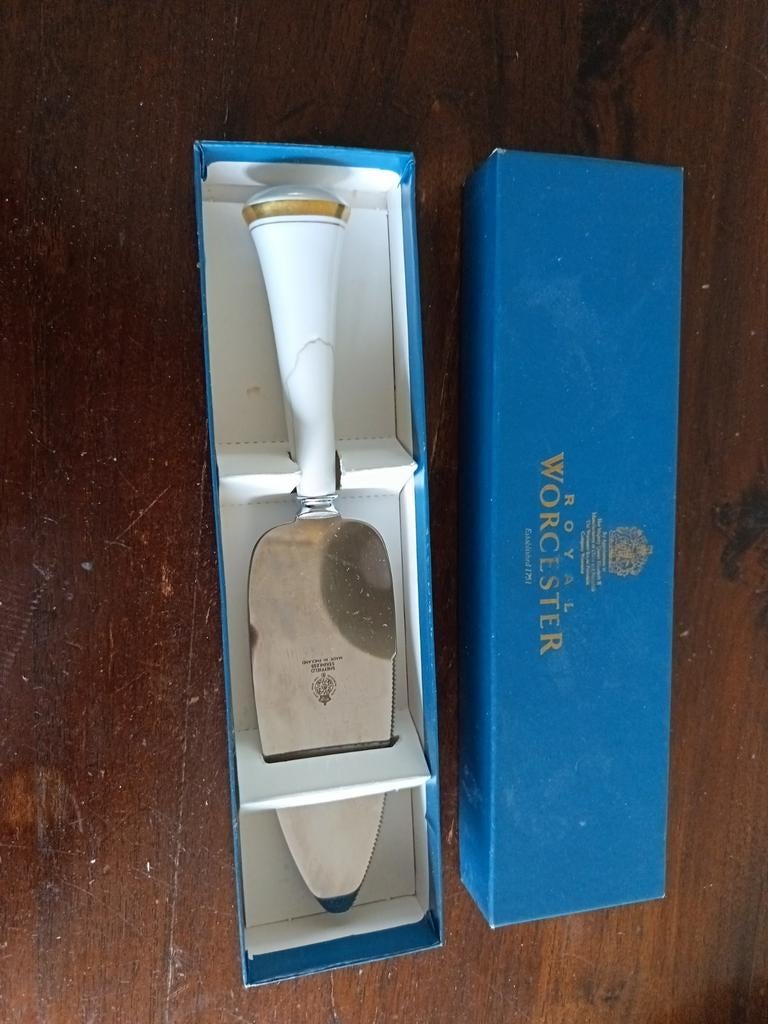 Royal Worcester taartschep met Sheffield roestvrij staal, Ophalen of Verzenden