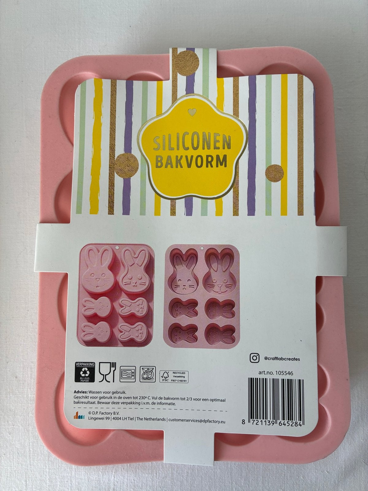 Siliconen Bakvorm Konijn of Paasei - Nieuw, Overige typen, Nieuw, Ophalen of Verzenden, Roze