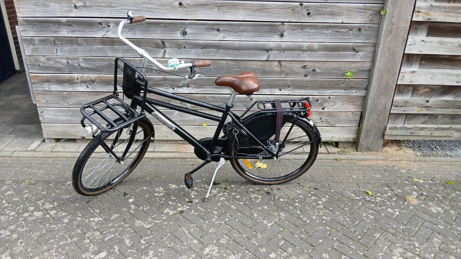 Popal Daily Dutch Basic Transportfiets Zwart, Fietsen en Brommers, Fietsen | Dames | Damesfietsen, Terugtraprem, Gebruikt, Minder dan 47 cm