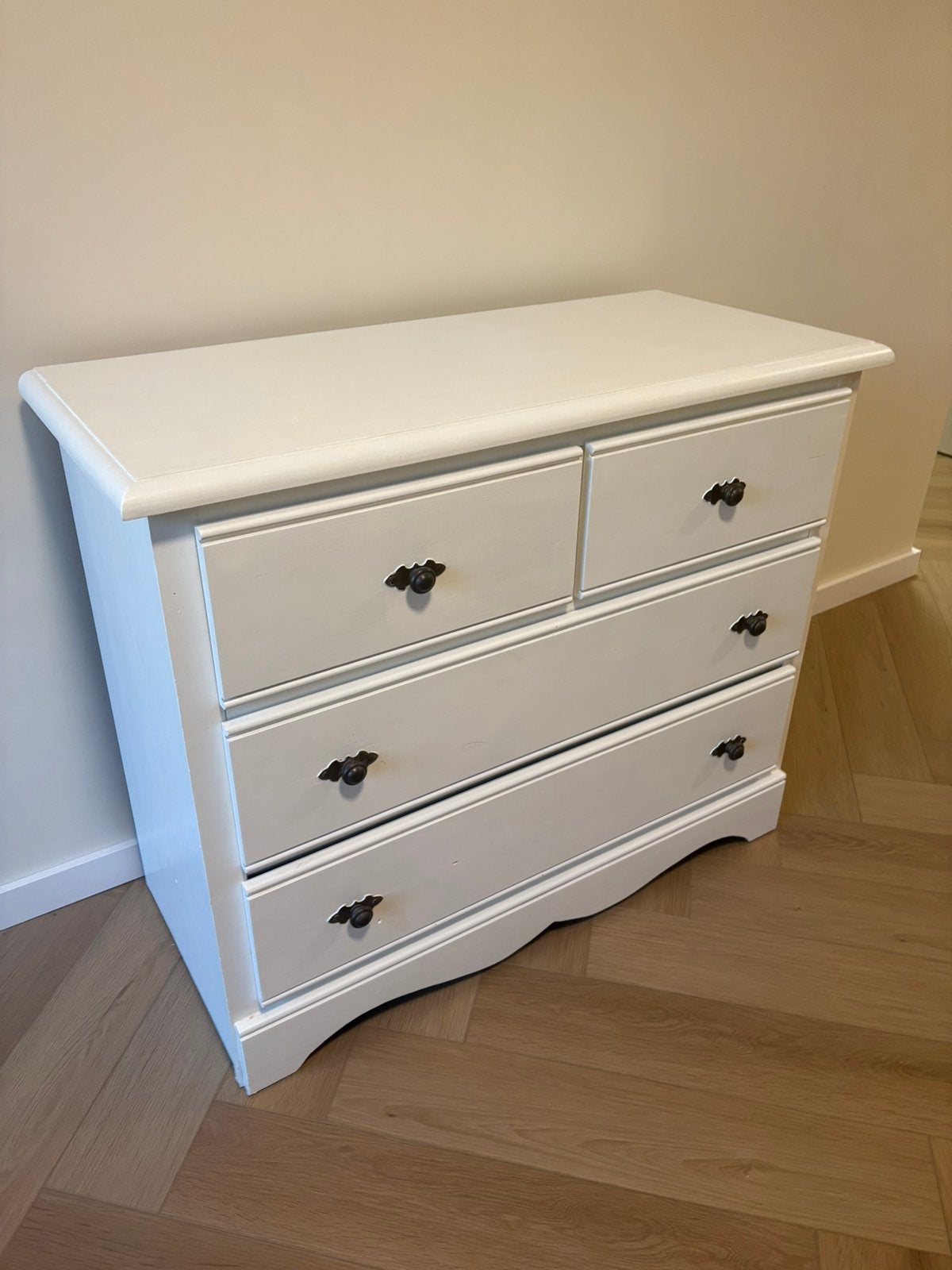 Ladekast wit 100 x 45 x 81, Ophalen, 50 tot 100 cm, Zo goed als nieuw, 3 of 4 laden