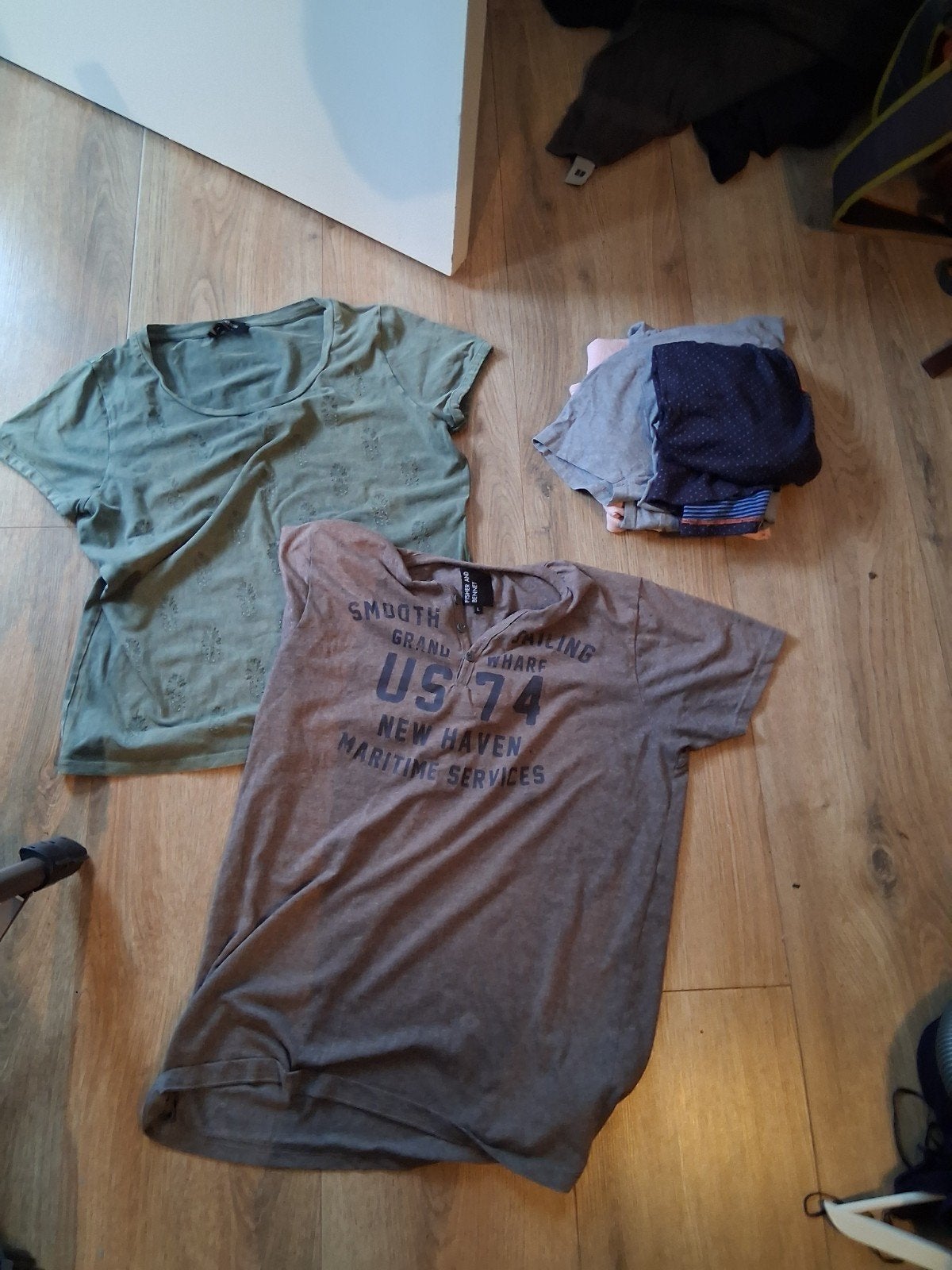5 't shirts  maat l, Ophalen, Gedragen
