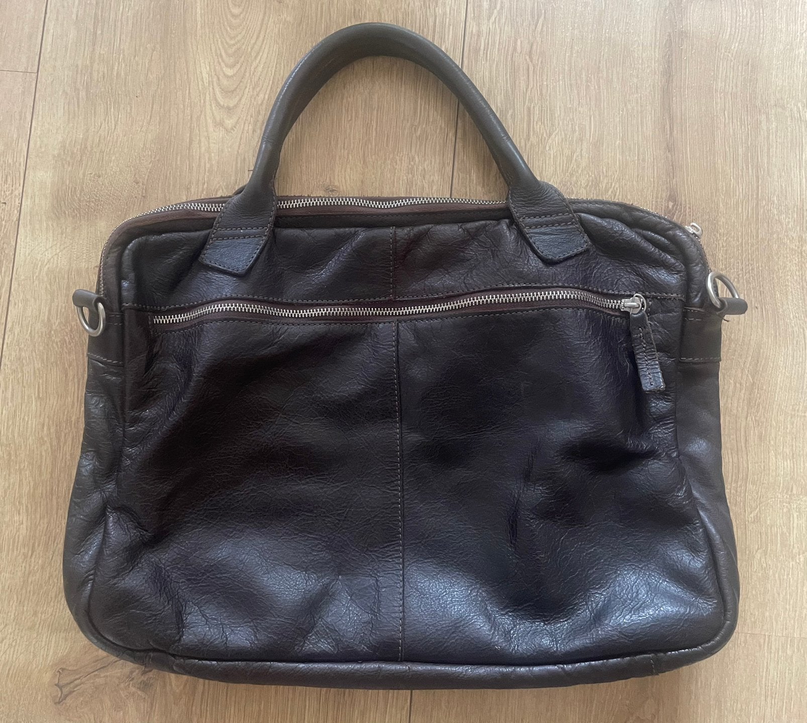 donkerbruine lederen laptop tas Cowboys Bag Cowboysbag, Ophalen of Verzenden, 15 inch, Zo goed als nieuw, Aktetas