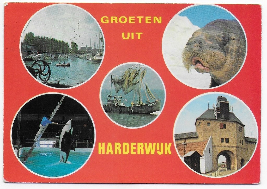 Harderwijk gelopen Ansichtkaart (B2369), Verzamelen, Ophalen of Verzenden, 1980 tot heden, Gelopen, Gelderland
