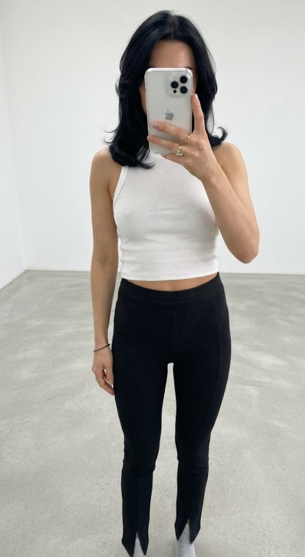 Zara legging met split - Maat M, Maat 38/40 (M), Verzenden, Zwart, Zo goed als nieuw