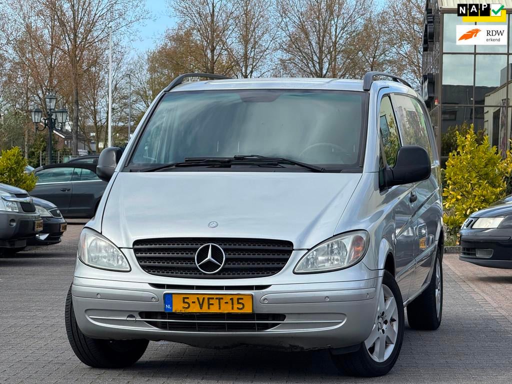 Mercedes-Benz Vito 120 CDI 320 V6 Lang HD Automaat | Parkeer, Auto's, Gebruikt, Zwart, 2987 cc, Bedrijf