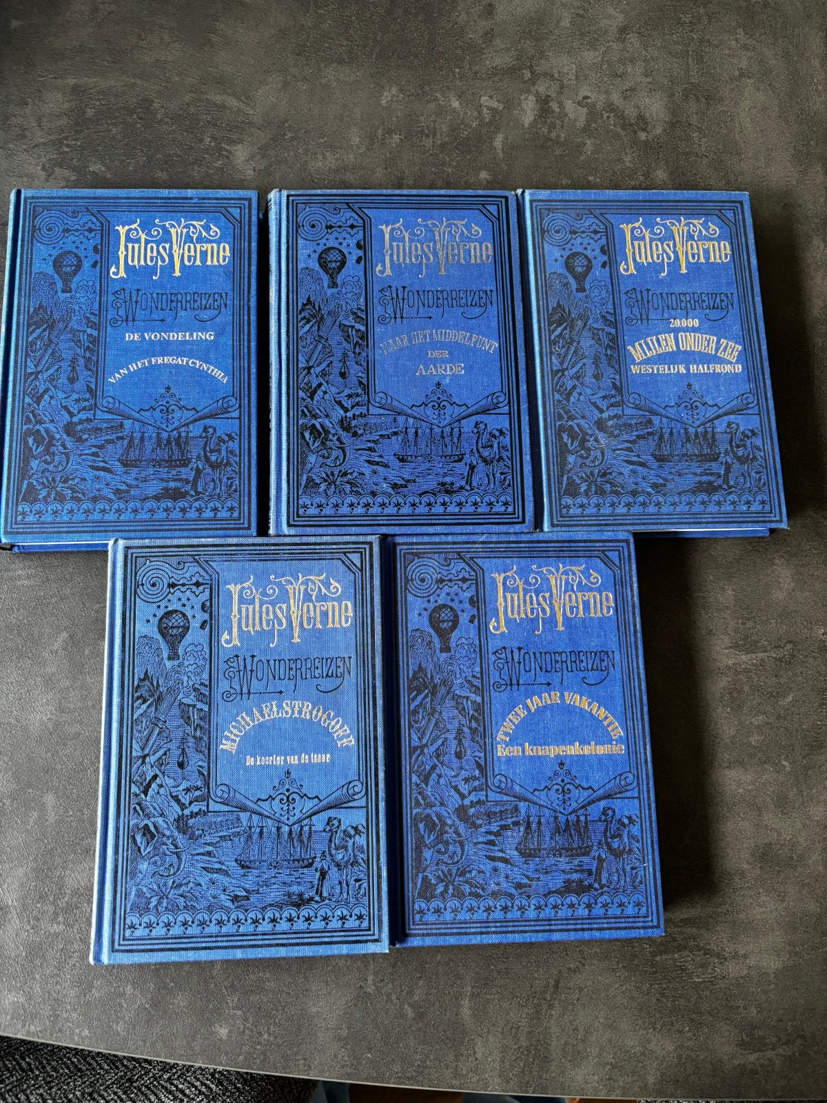 Jules Verne Wonderreizen - 5 boeken Elsevier, Ophalen of Verzenden, Gelezen, Nederland
