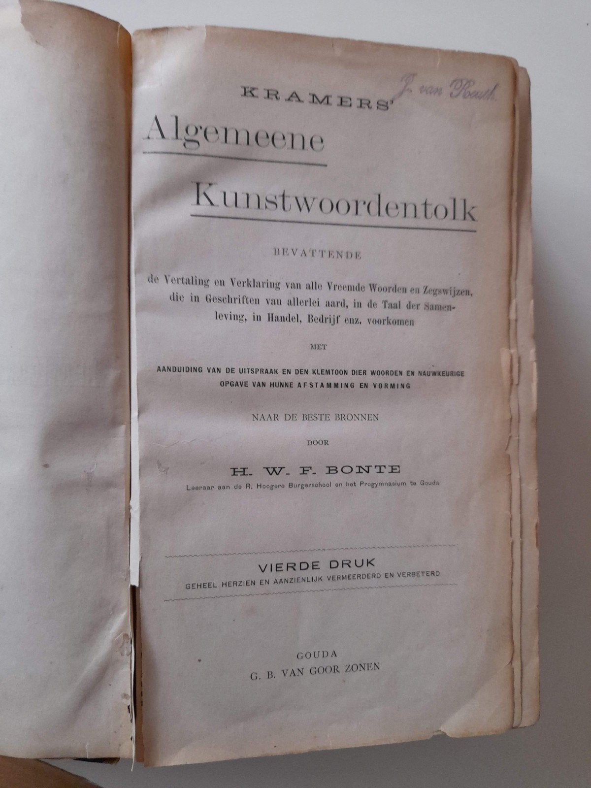 KRAMERS BONTE KUNST WOORDENTOLK, Ophalen