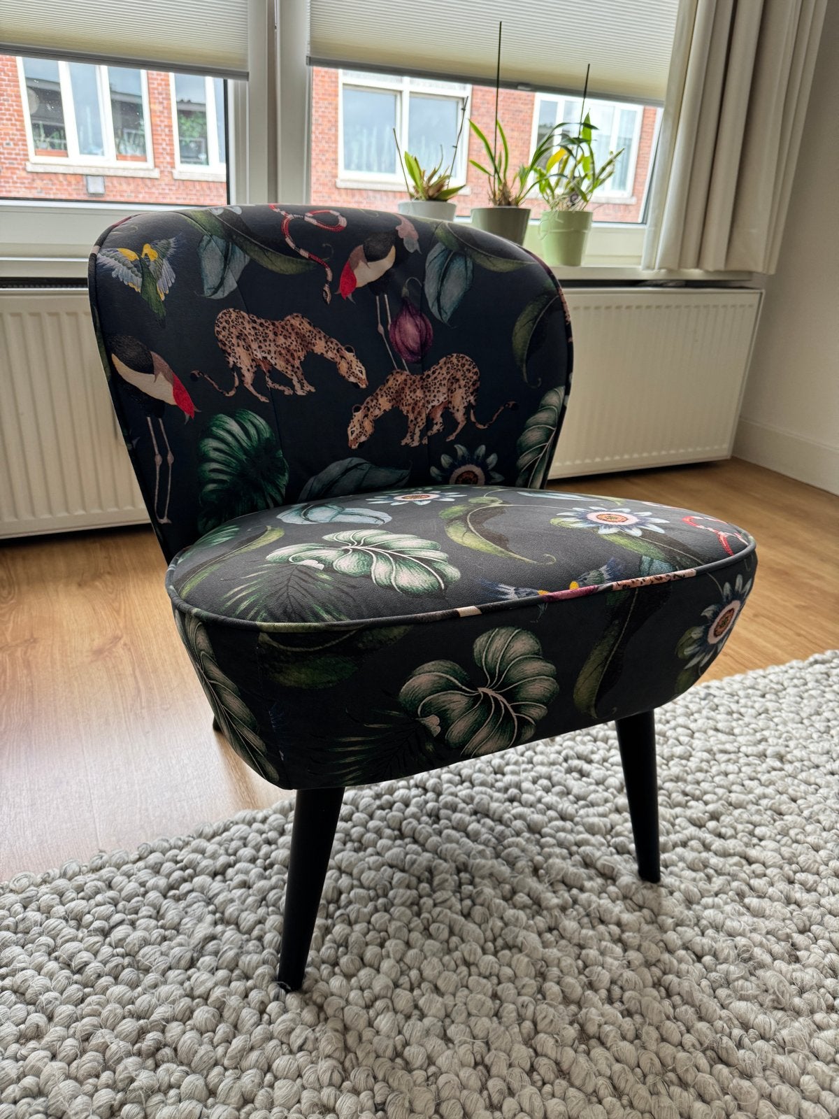 Sissyboy stoeltje met tropische print, Huis en Inrichting, Stoelen, Ophalen, Gebruikt, Overige kleuren, Eén