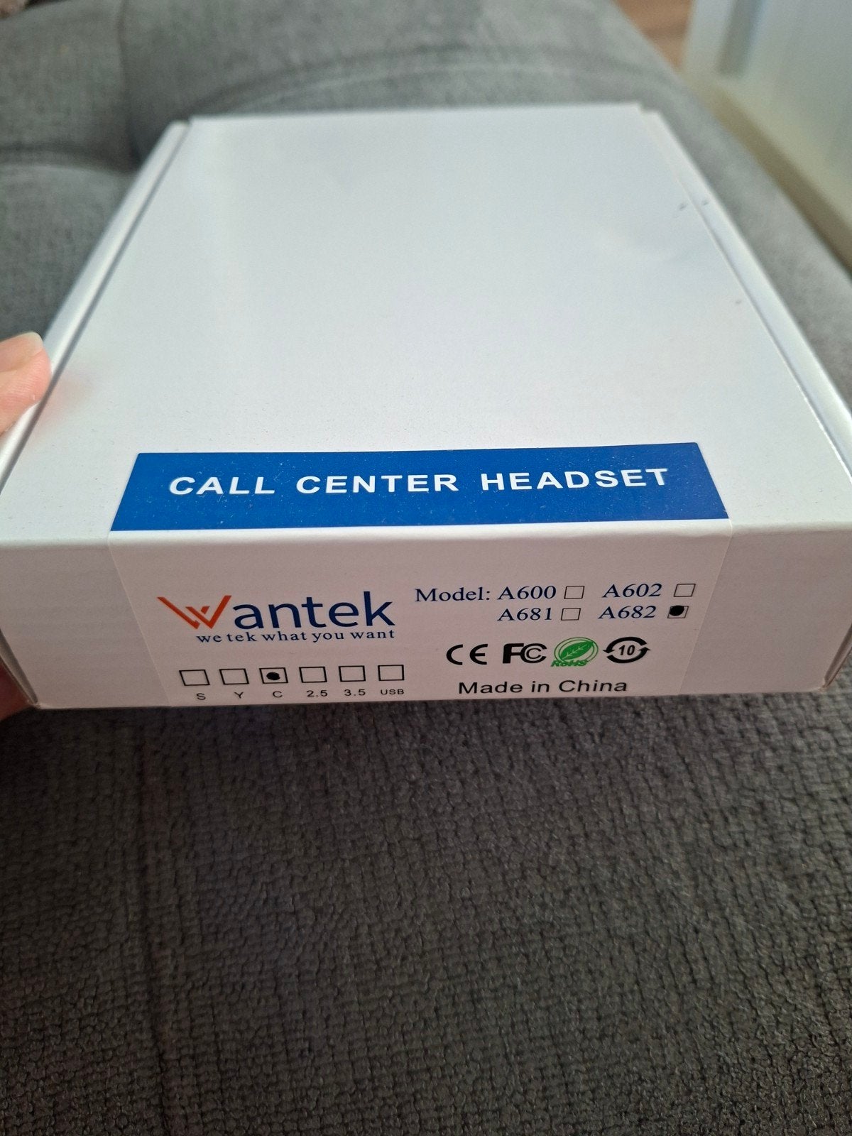 Wantek Call Center Headset A682 - Nieuw in doos, Wantek, Nieuw, On-ear, Ophalen of Verzenden