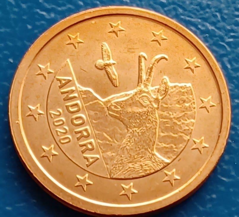 Andorra 2 Eurocent - 2020 UNC, Verzenden, Overige landen, 2 cent, Losse munt