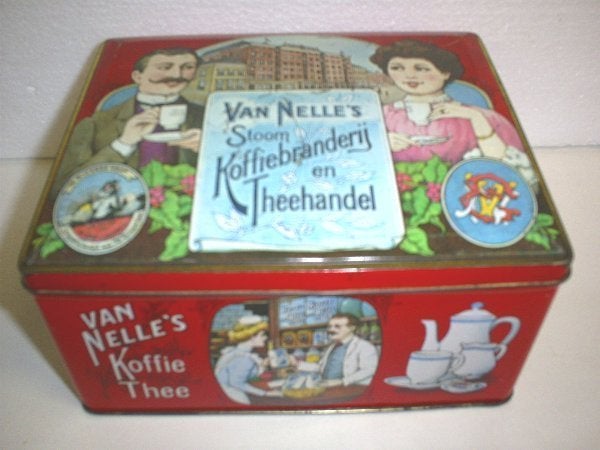 Van Nelle - mooi nostalgisch bewaarblik voor koffie / thee, Ophalen of Verzenden, Zo goed als nieuw, Koffie, Van Nelle