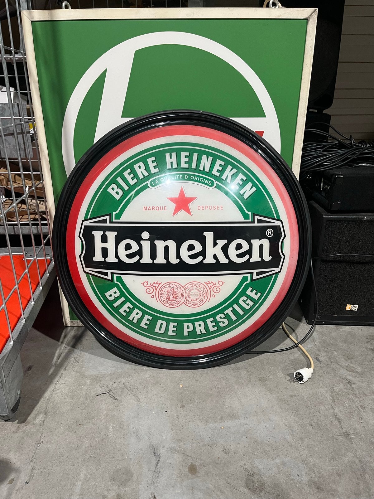 Vintage Heineken Lichtbak - Biere de Prestige, Ophalen, Gebruikt, Lichtbak of (neon) lamp