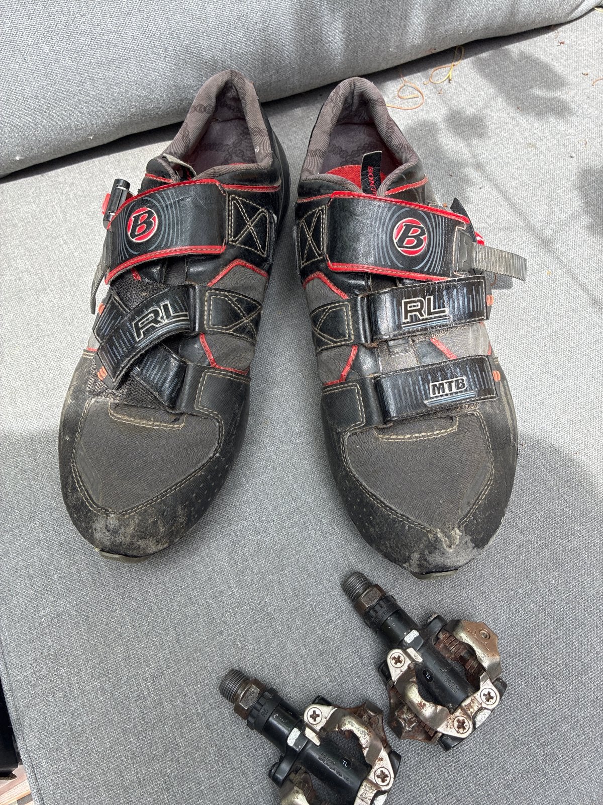 Bontrager RL MTB schoenen (mt 47) met Shimano SPD-pedalen, Gebruikt, Minder dan 49 cm, Meer dan 20 versnellingen, Ophalen