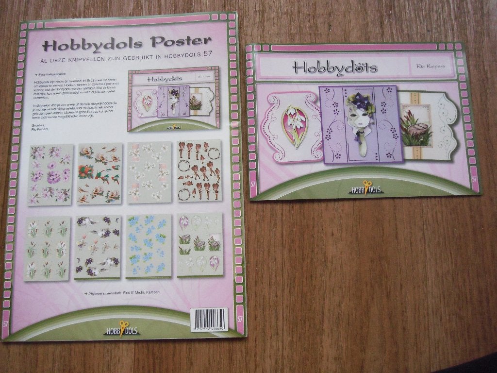 Hobby dolls boekje met bijpassend knip vellen poster nr. 57, Hobby en Vrije tijd, Ophalen of Verzenden, Nieuw, Overige thema's