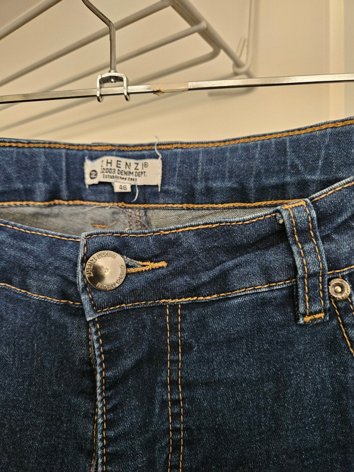 spijkerbroek, zhenzi maat 46, Kleding | Dames, Spijkerbroeken en Jeans, Zhenzi, Blauw, Overige jeansmaten, Ophalen of Verzenden