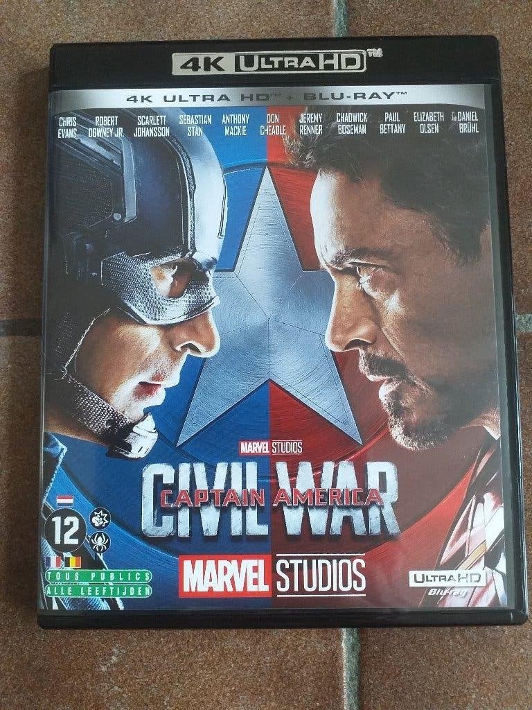 Captain America Civil War 4K Bluray + 2D Bluray, Engels, Film, Ophalen of Verzenden, Zo goed als nieuw
