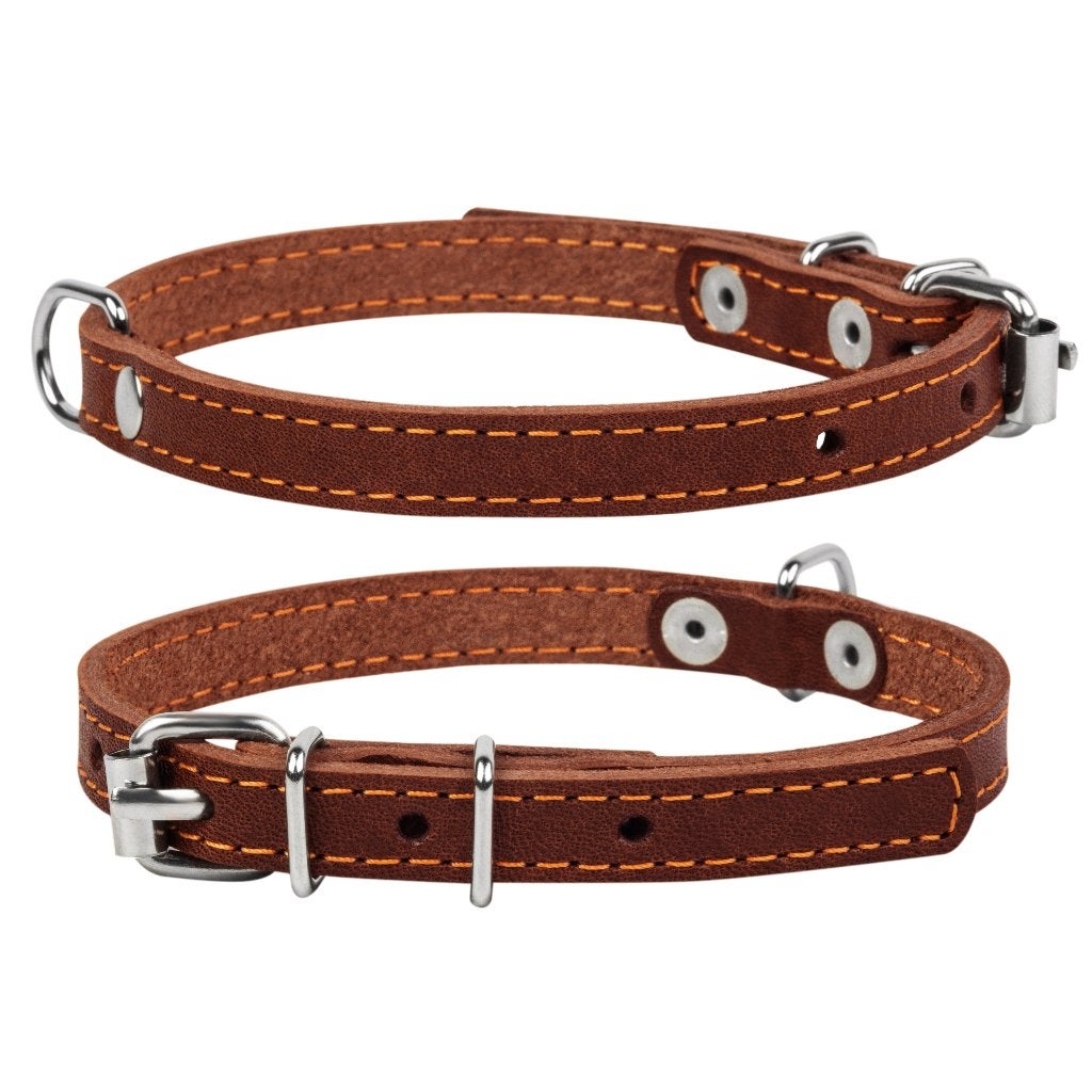 WAUDOG CoLLar Halsband Leder XS Nekom 27-35 cm Bruin KOOPJE!, Ophalen of Verzenden, Handgemaakt, Nieuw