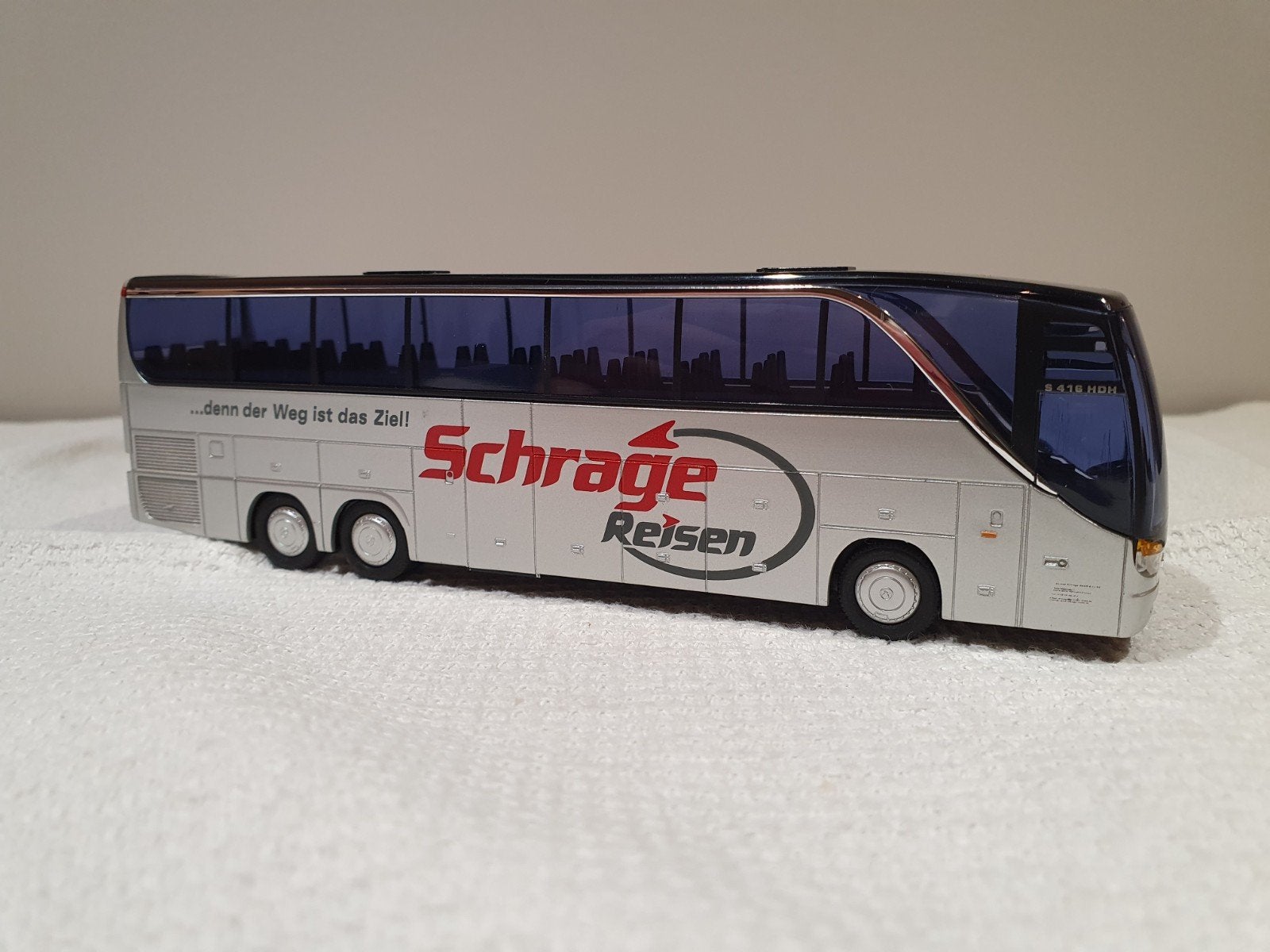 AWM Setra S416 HDH Schrage Reisen bus 1:87, Ophalen of Verzenden, Gebruikt, Bus of Vrachtwagen, AWM