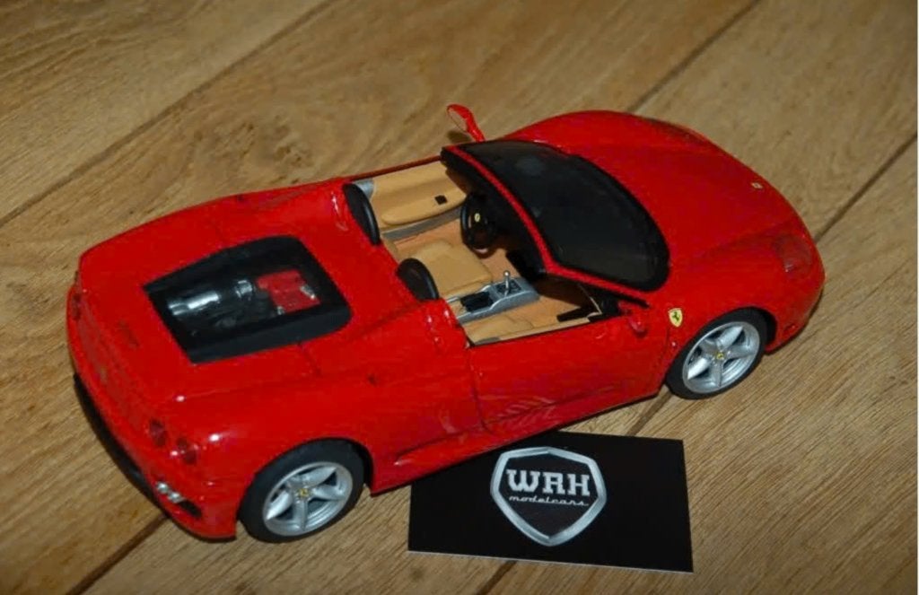 1:18 FERRARI 360 SPIDER rosso corsa rood Hotwheels elite WRH, Verzenden, Zo goed als nieuw, Auto, Hot Wheels