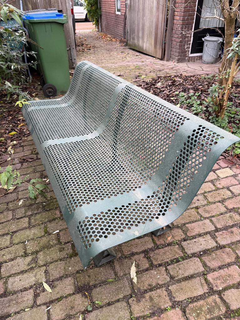 Metalen tuinbank tijdloos Engelse tuin romantisch, Ophalen, Gebruikt, Metaal