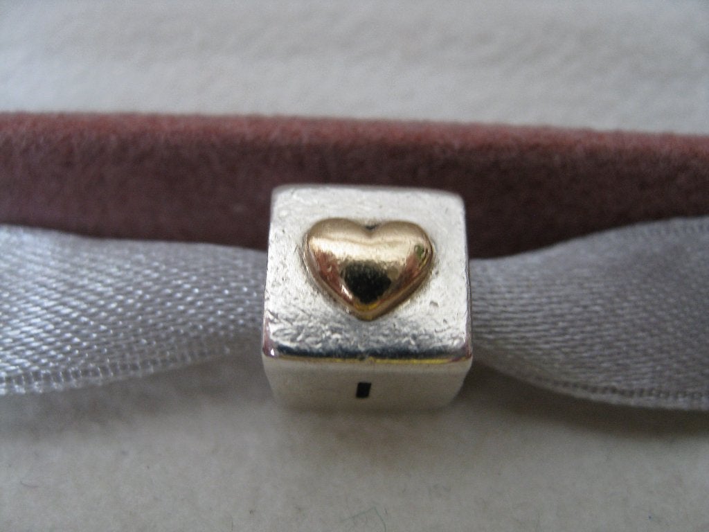 Pandoraa Bedel met Gouden Hart, Sieraden, Tassen en Uiterlijk, Bedels, Verzenden, Zo goed als nieuw, Zilver, Overige merken